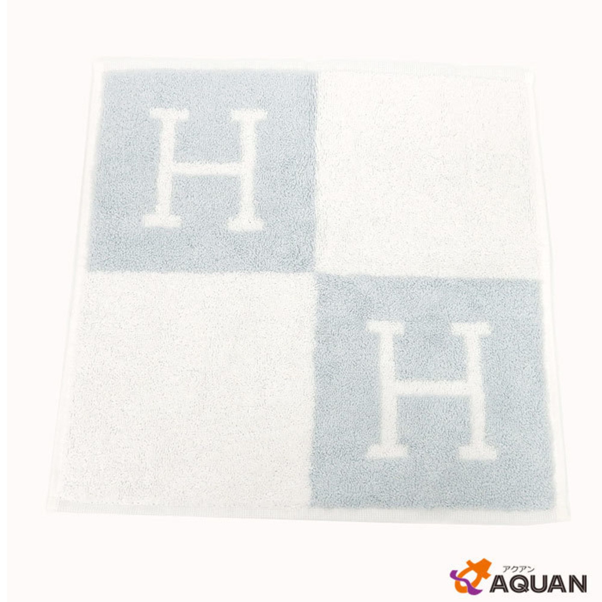 image of Hermes Hand Towel Carre Avalon Eponce 2019 Blue Glacier White X Light Cotton, Women's