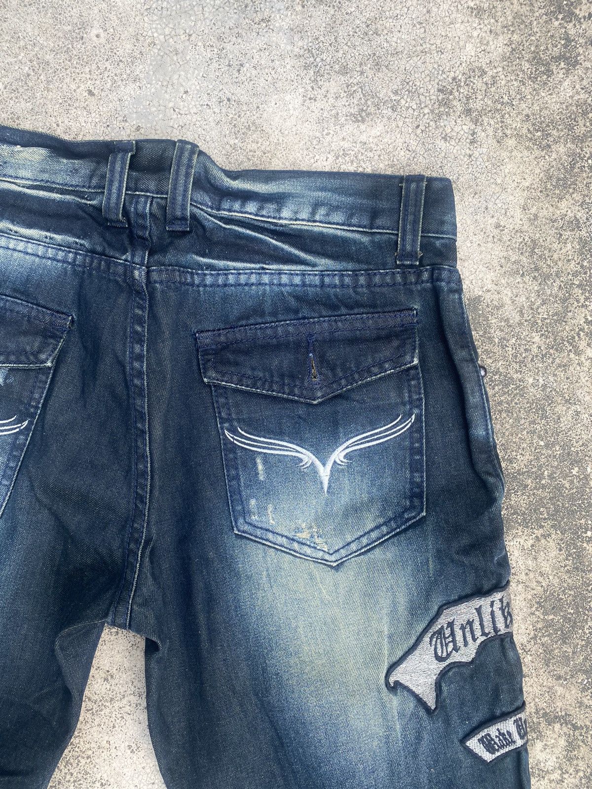 If Six Was Nine × Japanese Brand Flare Jeans Vice Fairy Clawmark Patches Studded Size US 32 / EU 48 - 21 Thumbnail
