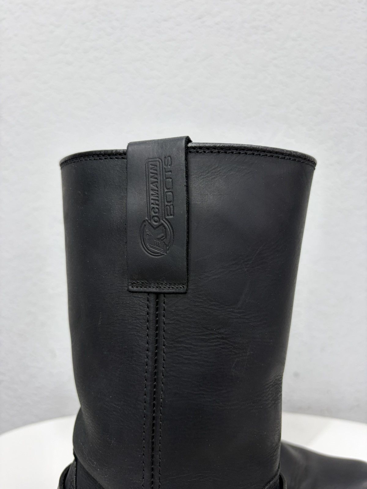 If Six Was Nine Vintage Italian AS 98 Rick Owens Style Leather Biker Boots Size US 7 / IT 37 - 14 Thumbnail