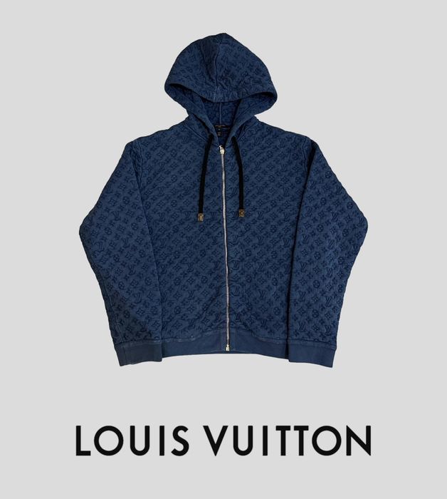 Louis Vuitton Embossed Monogram Zip-Up Jacket