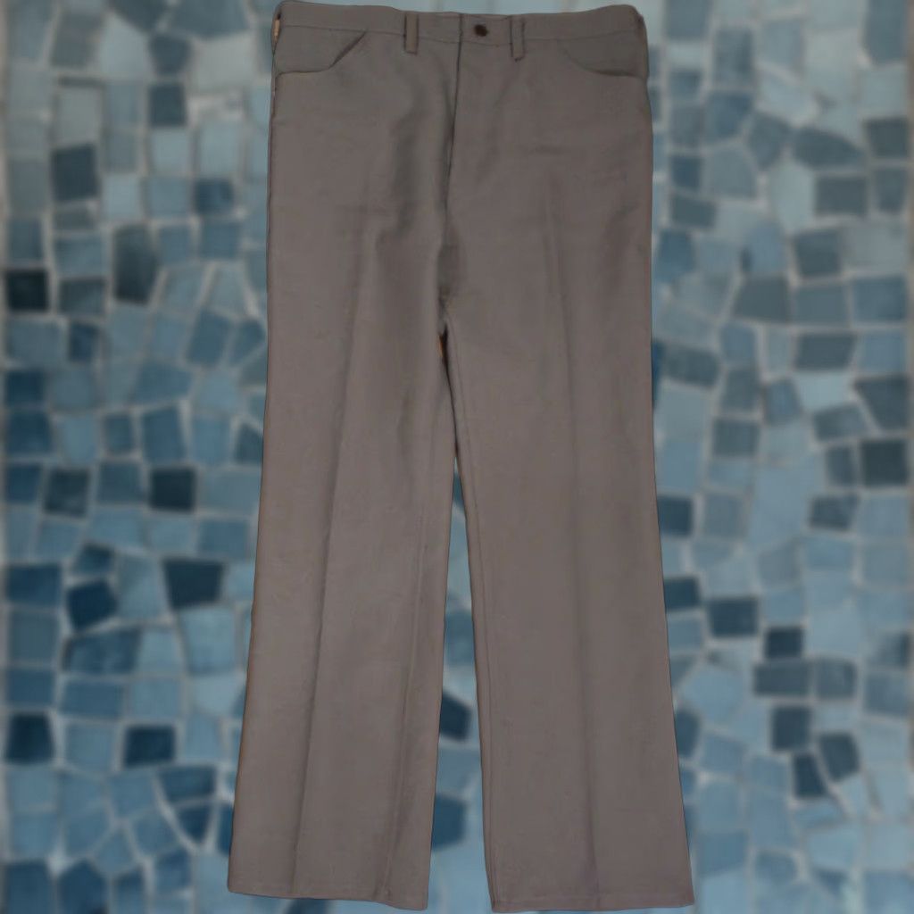 Wrangler VINTAGE Wrangler Jeans Slack Pants 36 Adult Gray Polyester 82GY USA 90s Distressed Mens 36x31 Tag 38/32 Wrangler brand Size US 36 / EU 52 - 1 Thumbnail