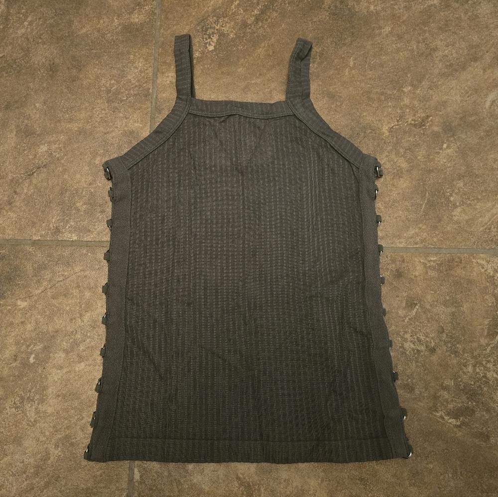 Designer Dark Olive Side Detailed SC Tank Size ONE SIZE - 2 Thumbnail