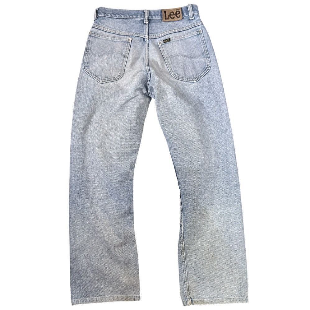 Vintage 🇺🇸 Early 80s Lee Distressed Faded Wash Aging Denim Made Usa Size US 30 / EU 46 - 2 Thumbnail
