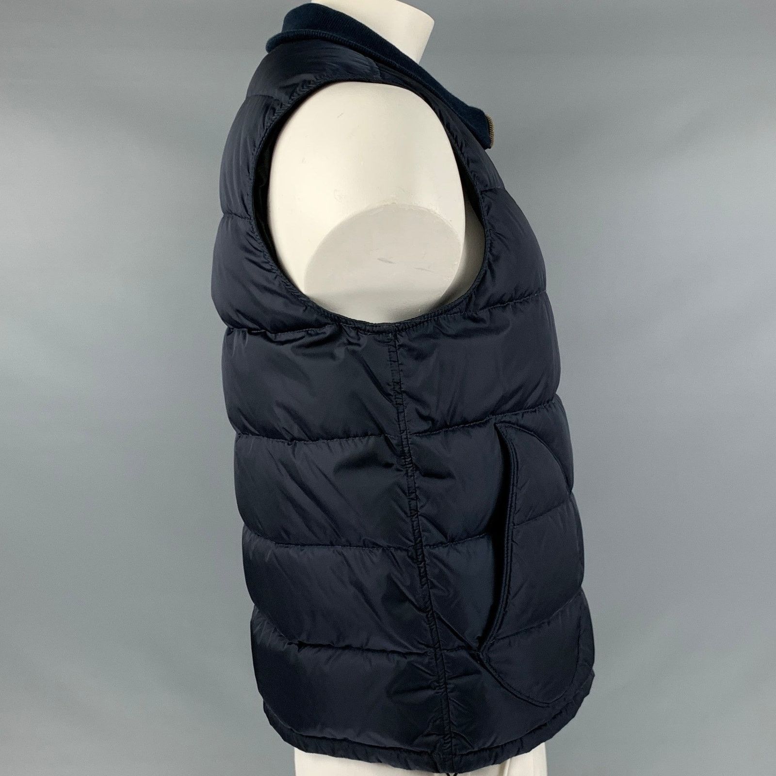 Paul Smith PAUL SMITH Size XL Navy Quilted Nylon Zip Up Vest Size US XL / EU 56 / 4 - 2 Thumbnail