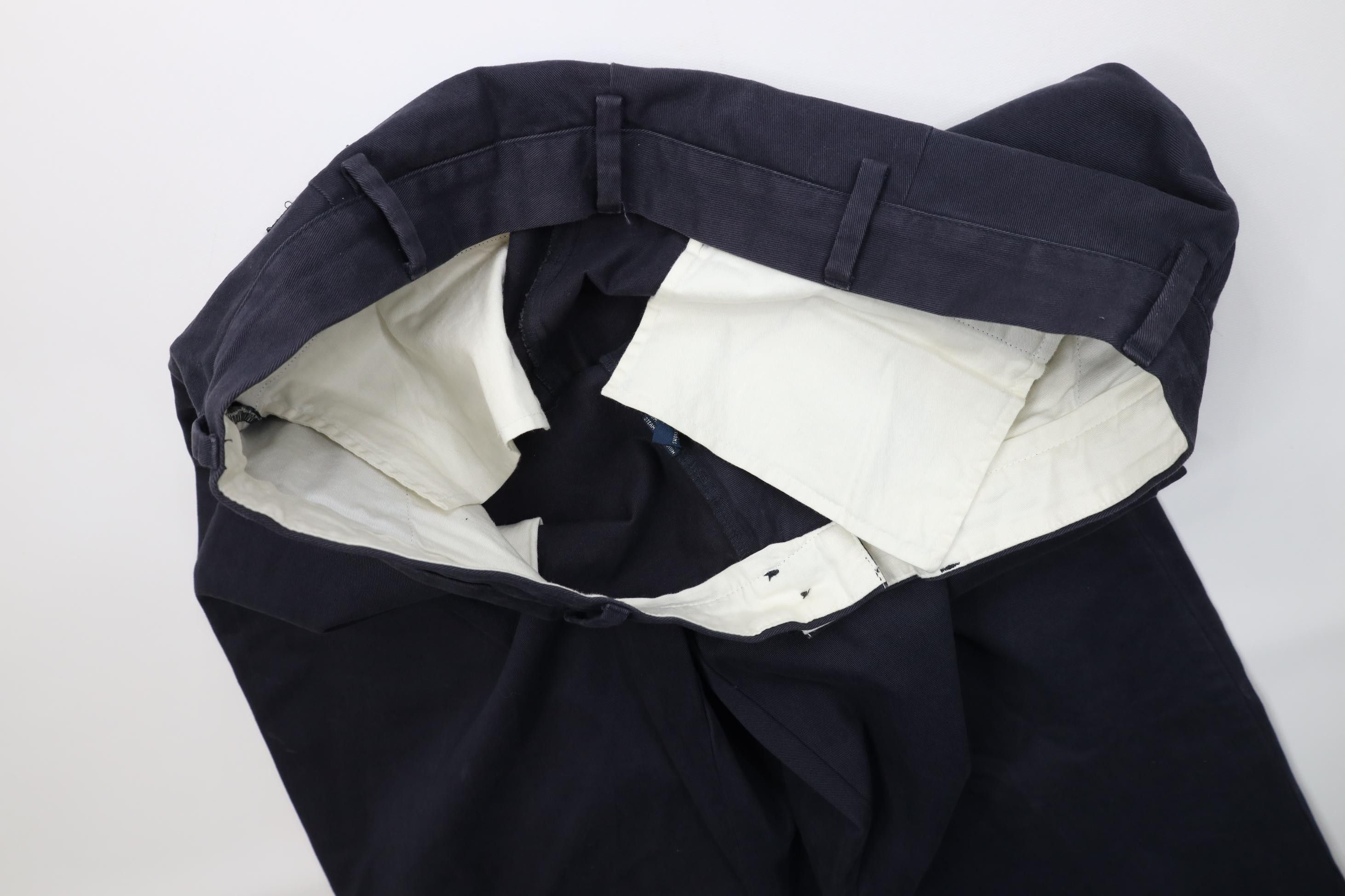 Polo Ralph Lauren Vintage 90s Ralph Lauren Wide Leg Chino Pants Cotton Blue Size US 38 / EU 54 - 10 Thumbnail