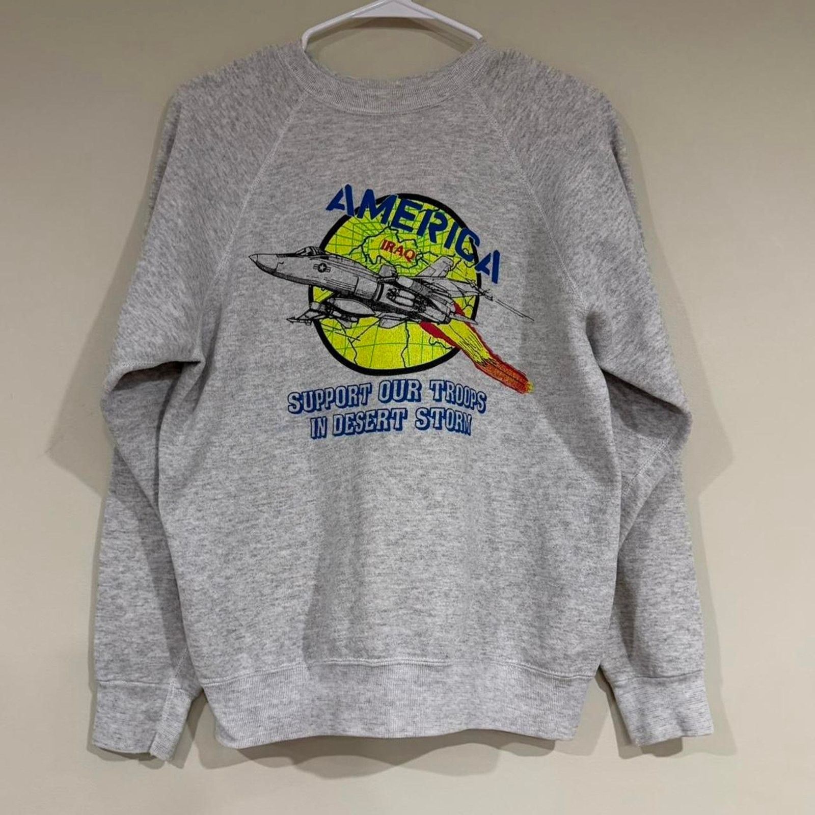 Tultex Vintage America Support Our Troops Desert Storm Sweatshirt Size US M / EU 48-50 / 2 - 1 Thumbnail