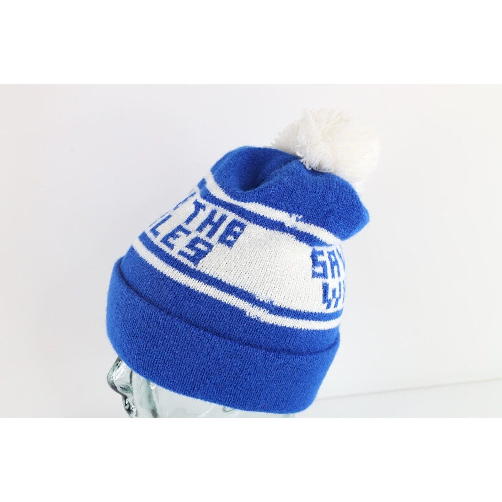 Vintage Vintage 90s Streetwear Save The Whales Pom Knit Hat Size ONE SIZE - 3 Thumbnail
