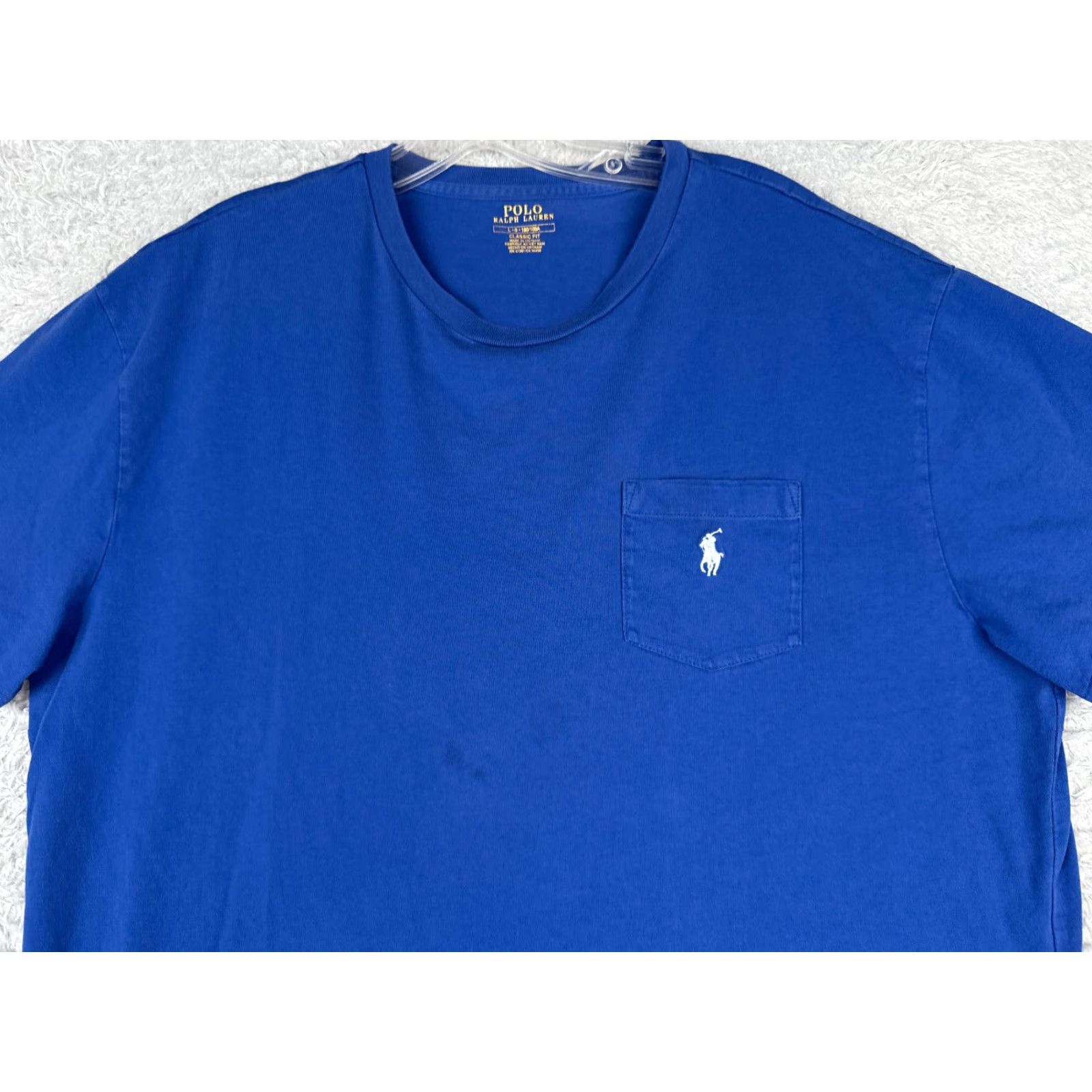Ralph Lauren Ralph Lauren Classic Fit Crew Neck Shirt Adult Large Blue Slim Cotton Short Sleeve Mens Size US L / EU 52-54 / 3 - 4 Thumbnail