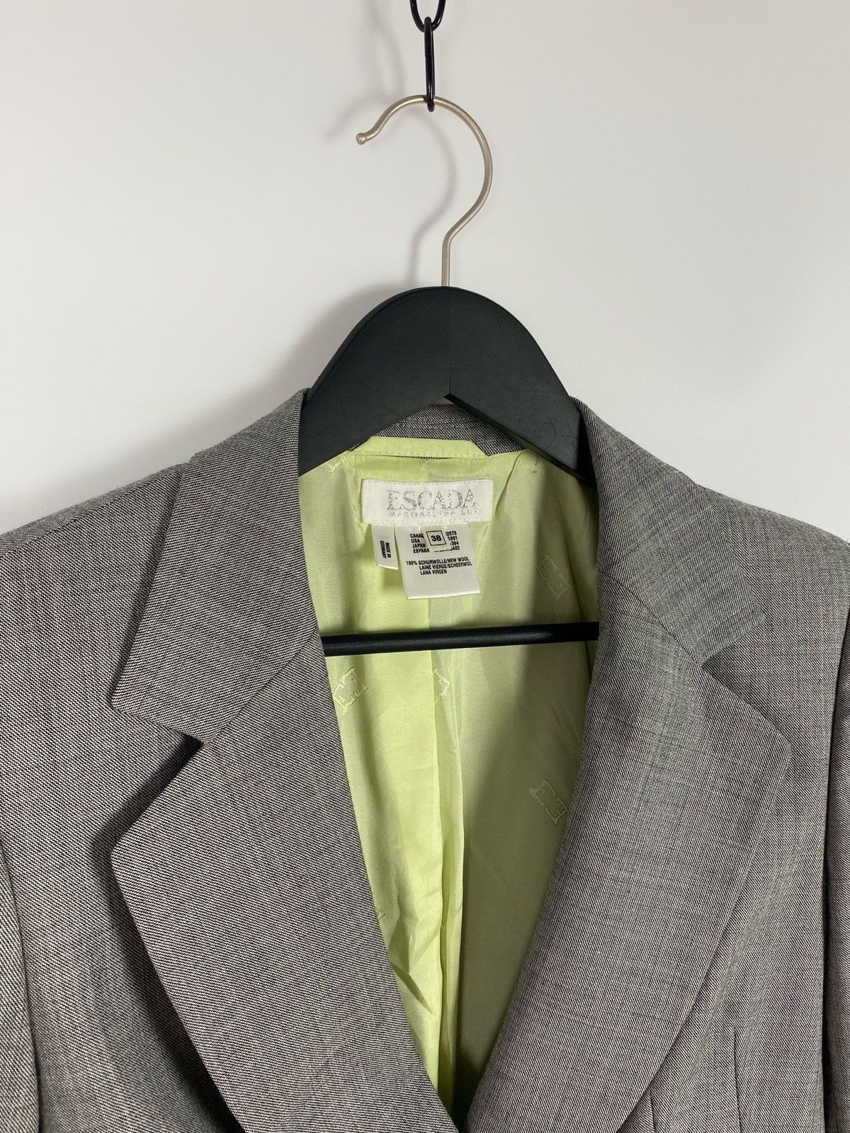 Escada Vintage Escada Margaretha Ley Wool Blazer Size XS / US 0-2 / IT 36-38 - 3 Thumbnail
