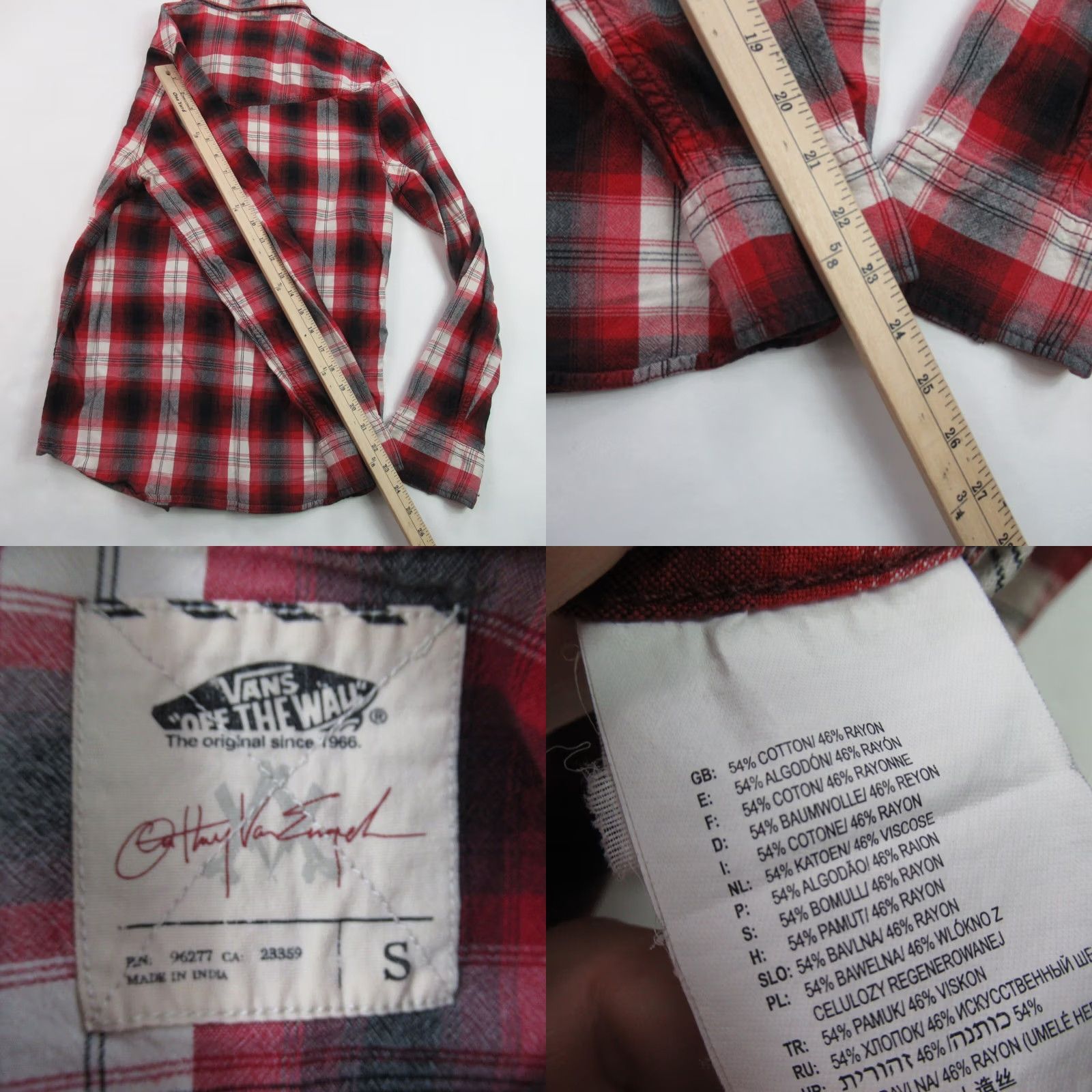 Vans Vans Shirt Womens Small Plaid Long Sleeve Snap Front Outdoor Lightweight Size S / US 4 / IT 40 - 8 Thumbnail