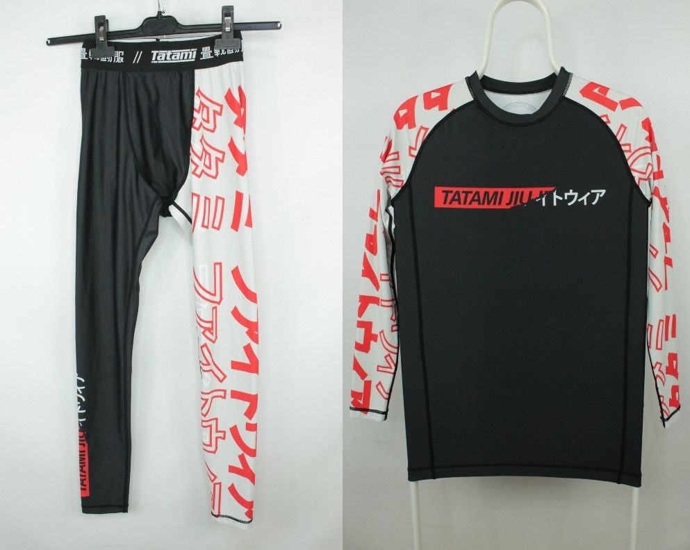 x3 Set ММА Tatami Fightwear Rash Guard Spats Shorts Men's