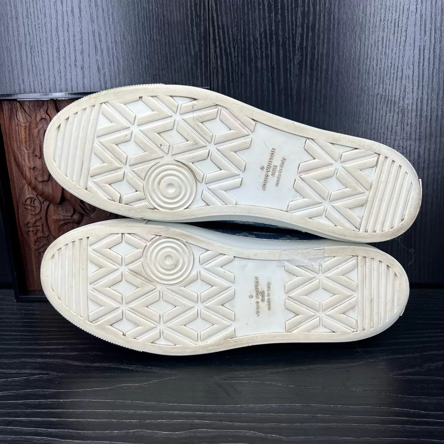 Louis Vuitton LV Tattoo Logo White & Blue Monogram Shoes 44 Size US 11 / EU 44 - 5 Thumbnail
