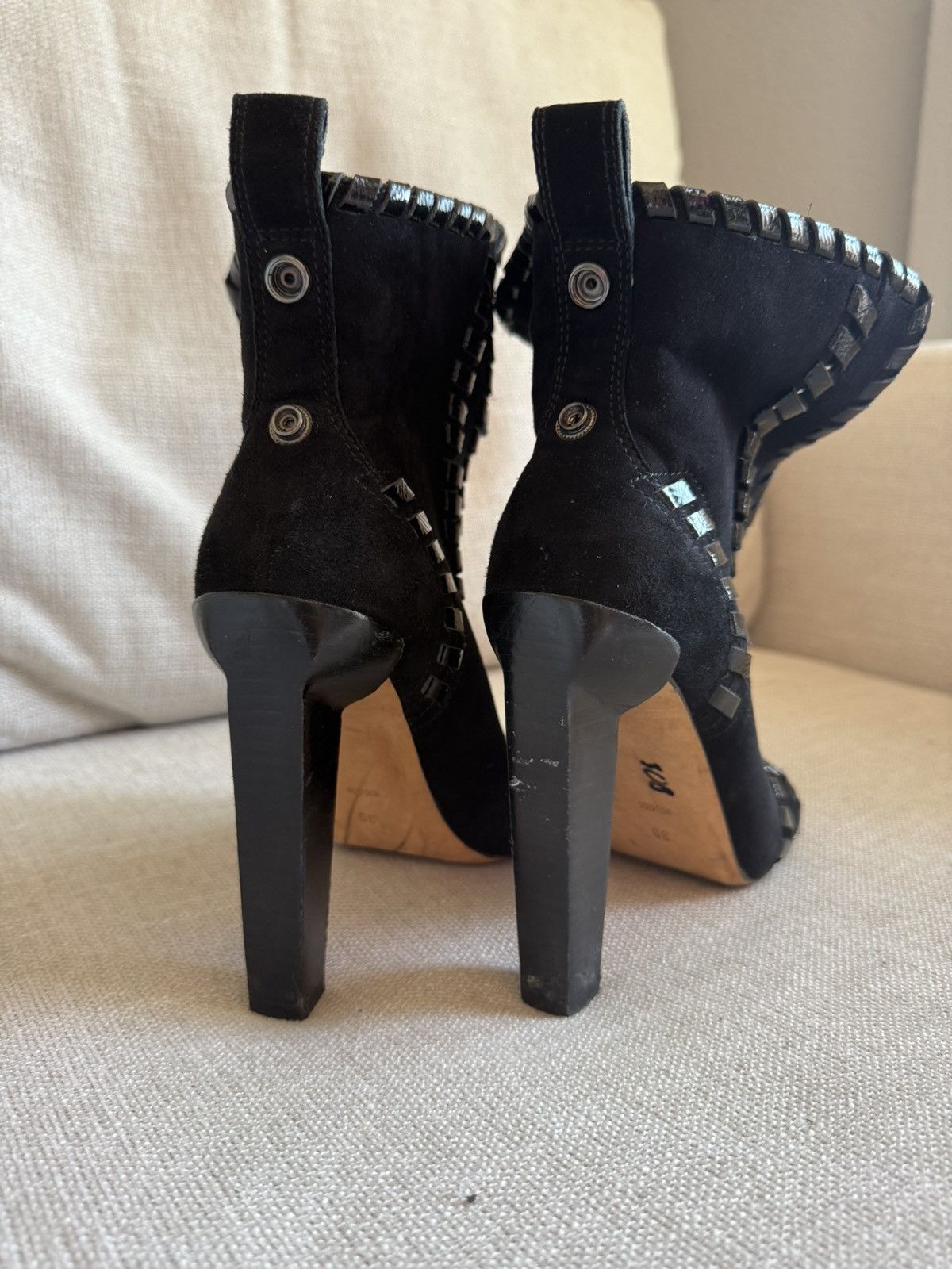 Alexander Wang Suede Heeled Booties Size US 5 / IT 35 - 7 Thumbnail