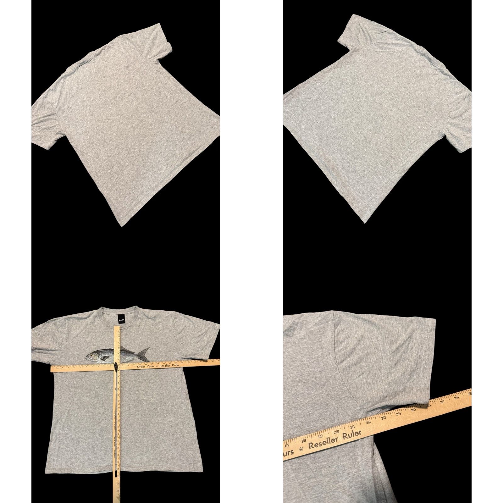 Only NY VINTAGE Only NY Fish T-Shirt Mens Grey Size XL Size US XL / EU 56 / 4 - 8 Thumbnail