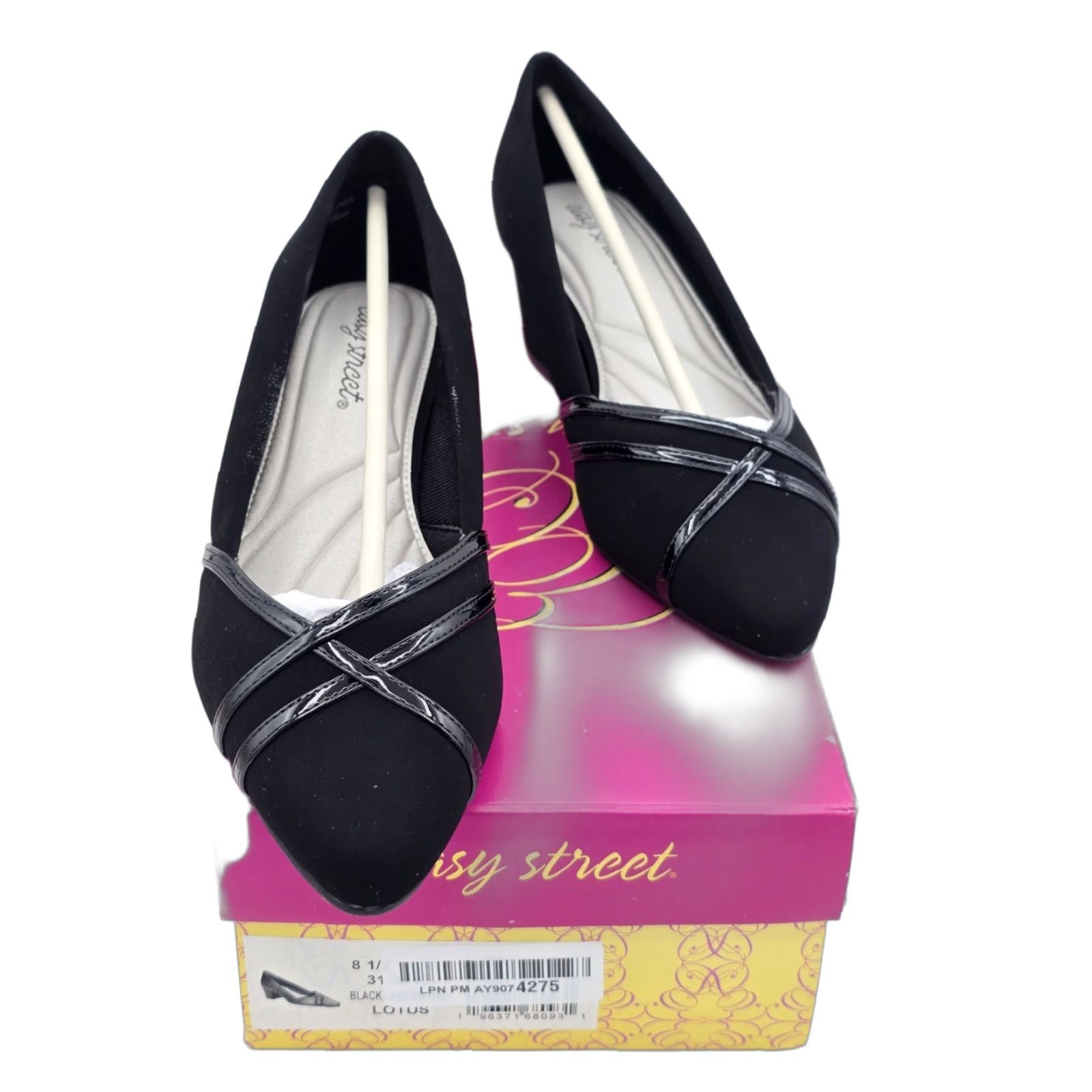 Vintage NEW Easy Street Lotus - Black - Women's Pump Size 8.5 Size US 9 / IT 39 - 1 Thumbnail