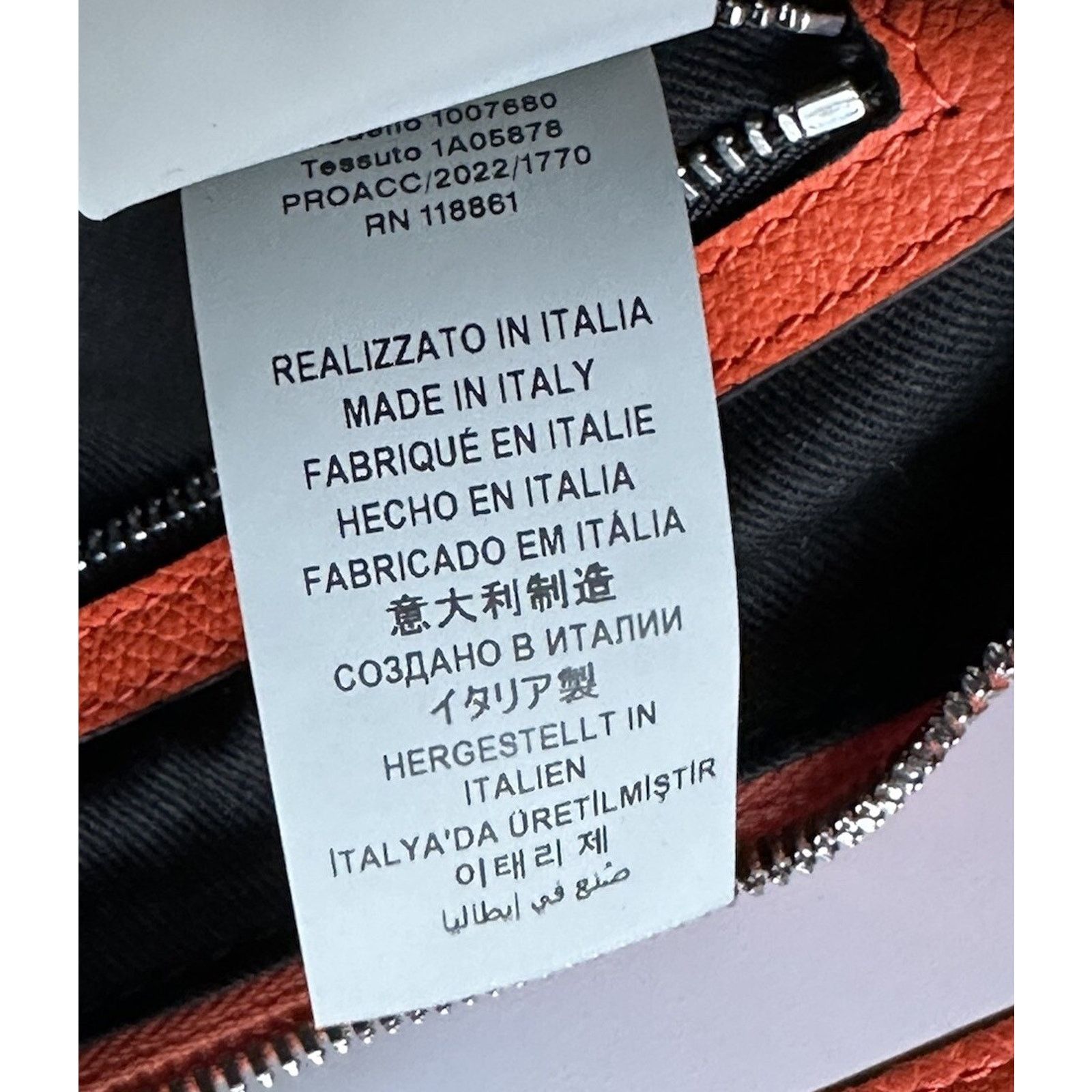 Versace Versace Medusa Leather Small Orange Hobo Bag 1007680 Size ONE SIZE - 23 Thumbnail