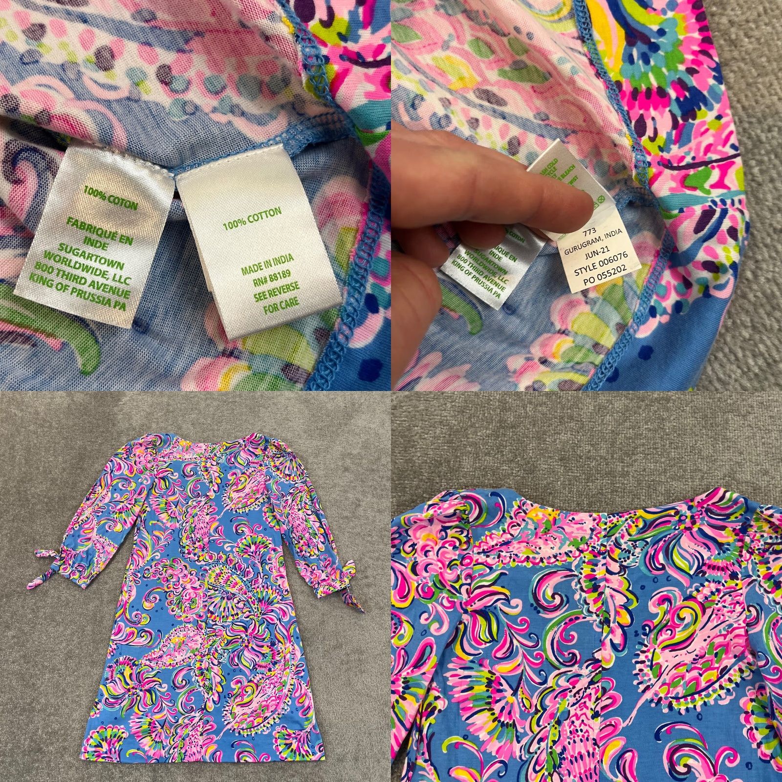 Lilly Pulitzer Lilly Pulitzer Dress Adult XS Multicolor Floral Mermaid Grotto Tie Womens Size XS / US 0-2 / IT 36-38 - 8 Thumbnail