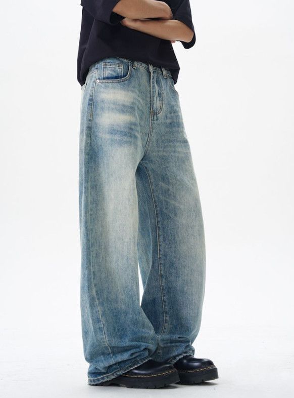 Vintage Gradient high-street American baggy cutaway jeans for men Size US 32 / EU 48 - 3 Thumbnail