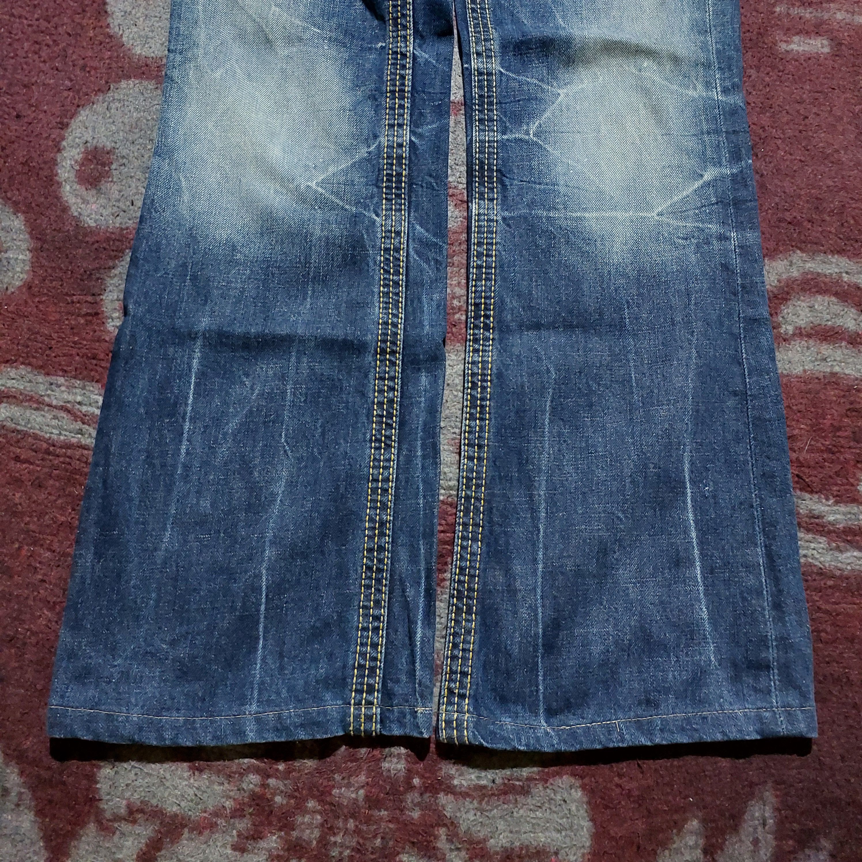 Tornado Mart Lolita japan Clawmark Leather Pocket Back Flare Jeans blue Size US 30 / EU 46 - 6 Thumbnail
