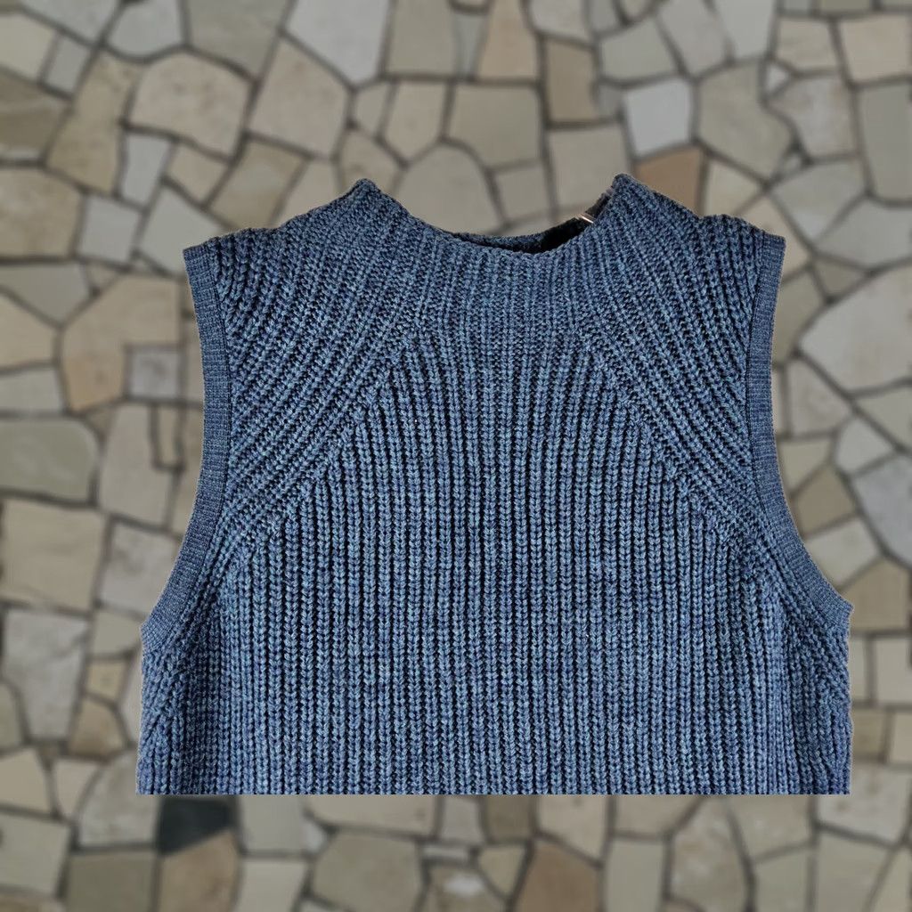 Toad&Co Toad&Co Sleeveless 100% Merino Wool Chunky Knit Sweater Dress Blue Size S Size S / US 4 / IT 40 - 1 Thumbnail