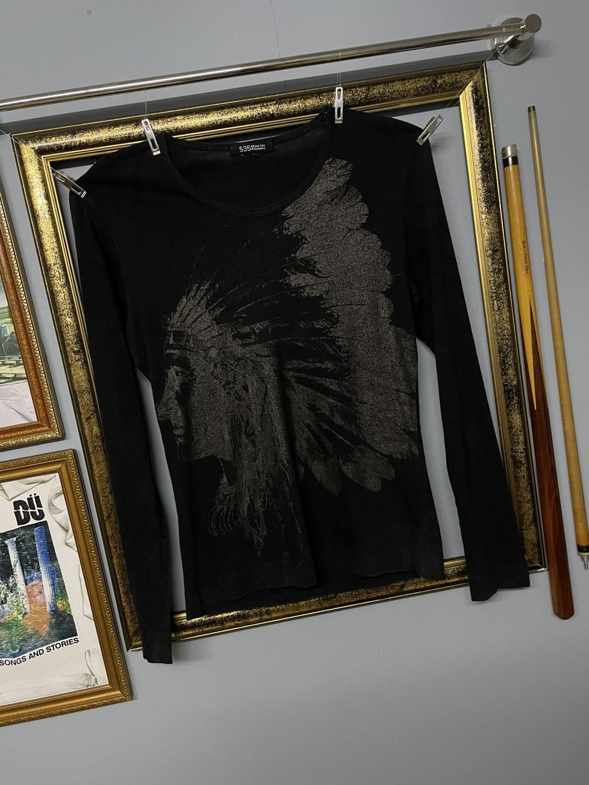 5351 POUR LES HOMMES Vintage 90s Japan 5351 Pour Les Hommes Indian Native Tshirt Size US S / EU 44-46 / 1 - 2 Thumbnail