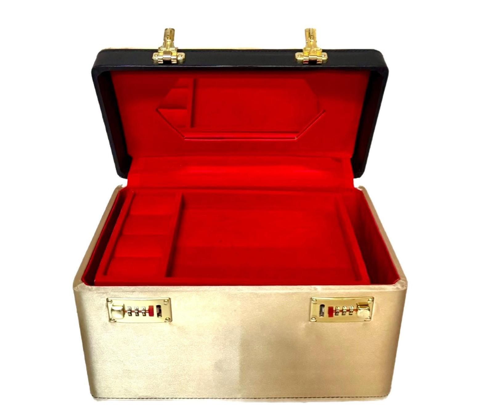 Other Jewelry Briefcase Box Gold Large: PU Leather Organizer Size ONE SIZE - 2 Thumbnail