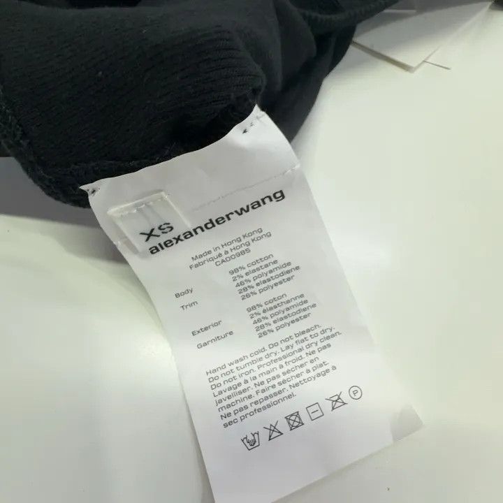 Alexander Wang Alexander Wang SS22 Black Logo Sports Bra - Size XS / US 0-2 / IT 36-38 - 6 Thumbnail