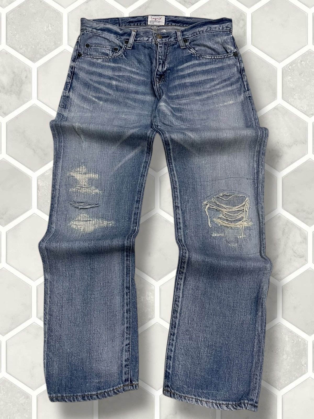 Hysteric Glamour Vintage Authentic Designer Japan Ungrid Distressed Denim Size US 30 / EU 46 - 1 Thumbnail