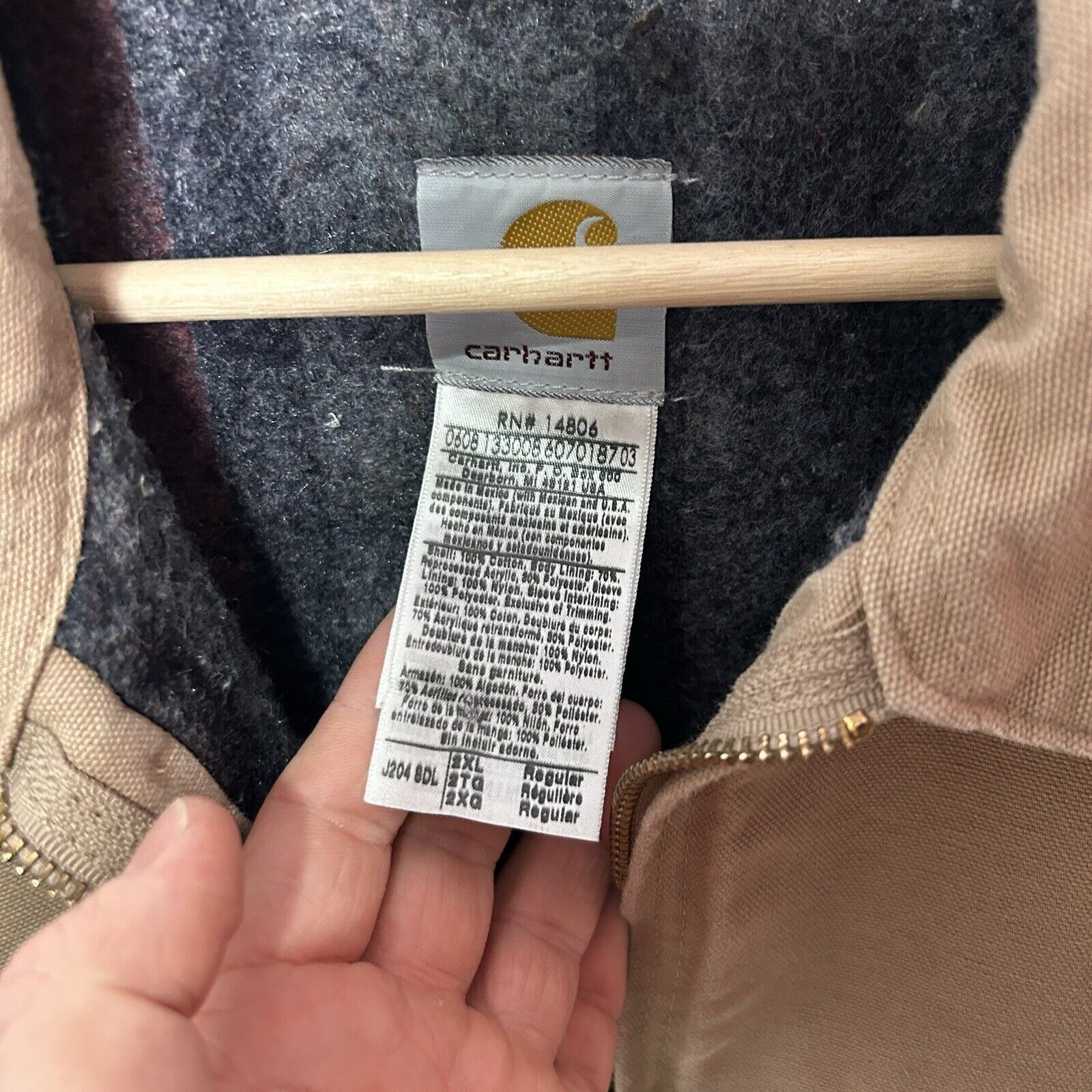 Carhartt Vintage Carhartt Blanket-Lined Detroit Jacket “Saddle Brown” Size US XXL / EU 58 / 5 - 3 Thumbnail