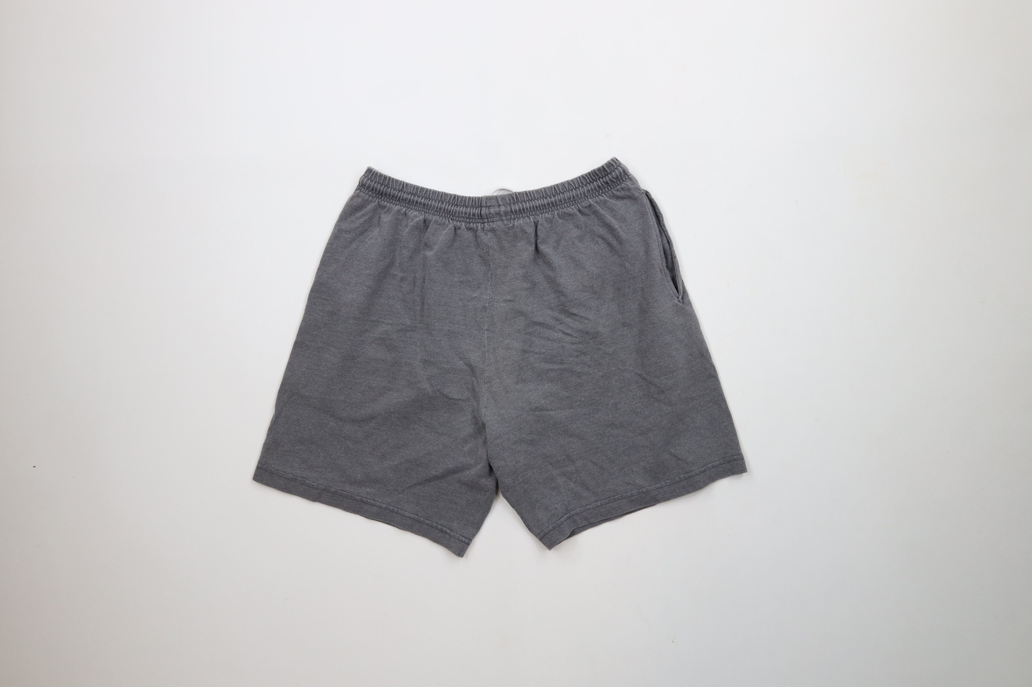 Vintage Vintage 90s Streetwear Blank Above Knee Cotton Shorts Gray Size US 32 / EU 48 - 9 Thumbnail