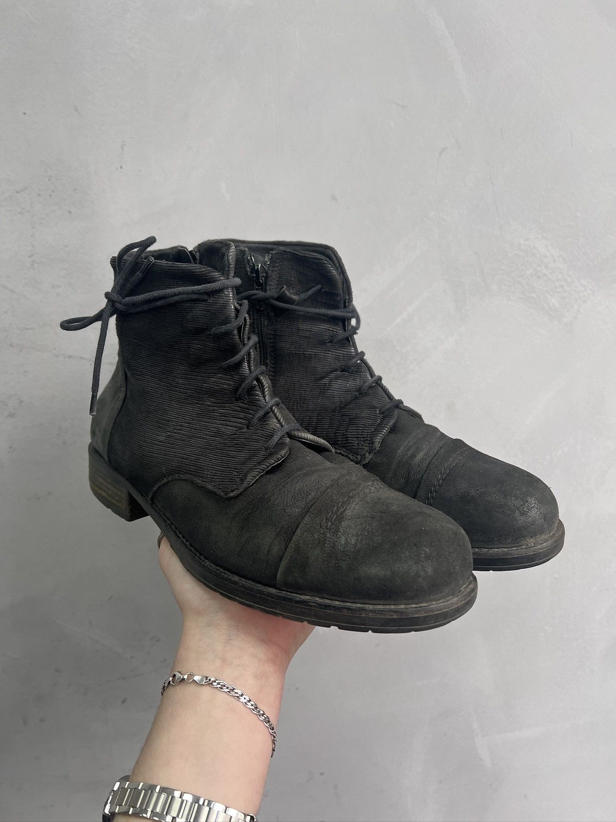 MoMA Desert combat boots avant garde CCP style leather 90s Size US 8 / EU 41 - 2 Thumbnail