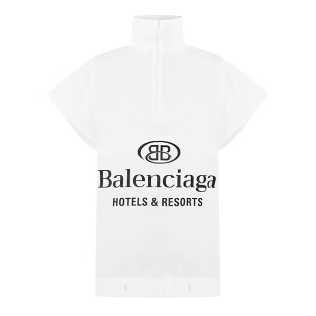 Balenciaga o1g2r1mq0924 Oversized Shirts in White & Black Size S / US 4 / IT 40 - 1 Thumbnail