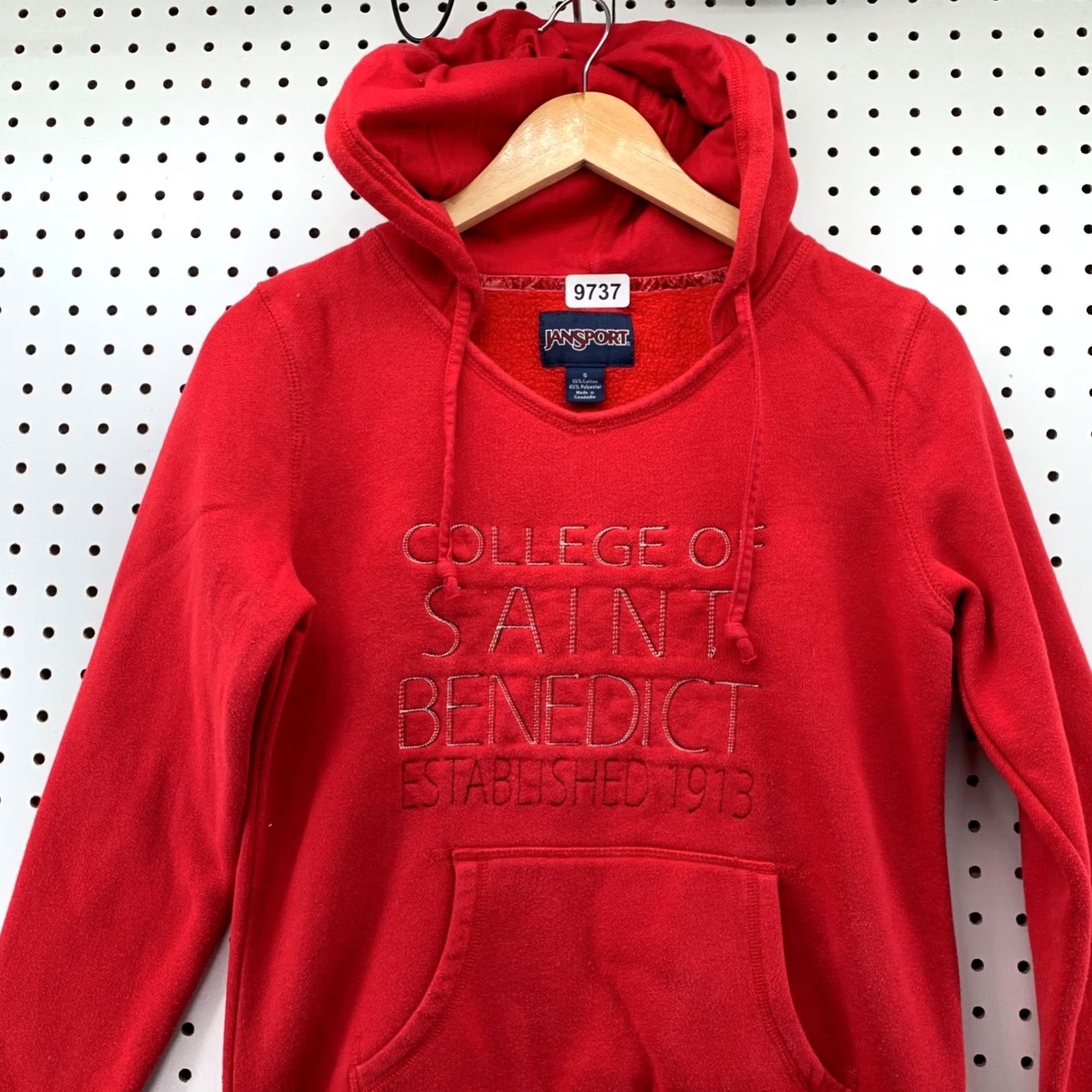 Jansport Vintage College OF Benedict Hoodie Sweatshirt Womens Small Jansports 18.5x23 Size S / US 4 / IT 40 - 4 Thumbnail