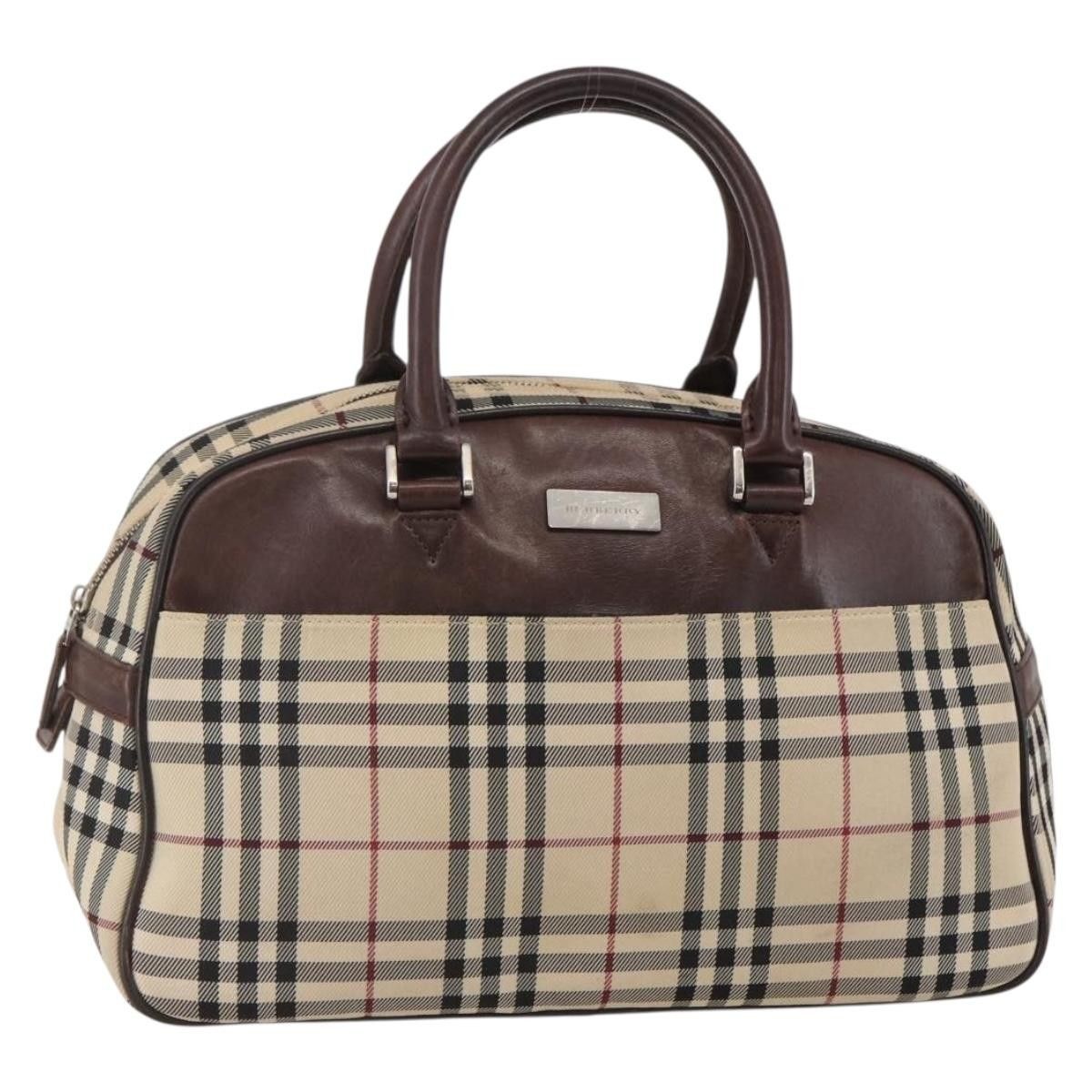 Burberry Burberry Nova Check Bowling Bag Canvas Size ONE SIZE - 1 Thumbnail