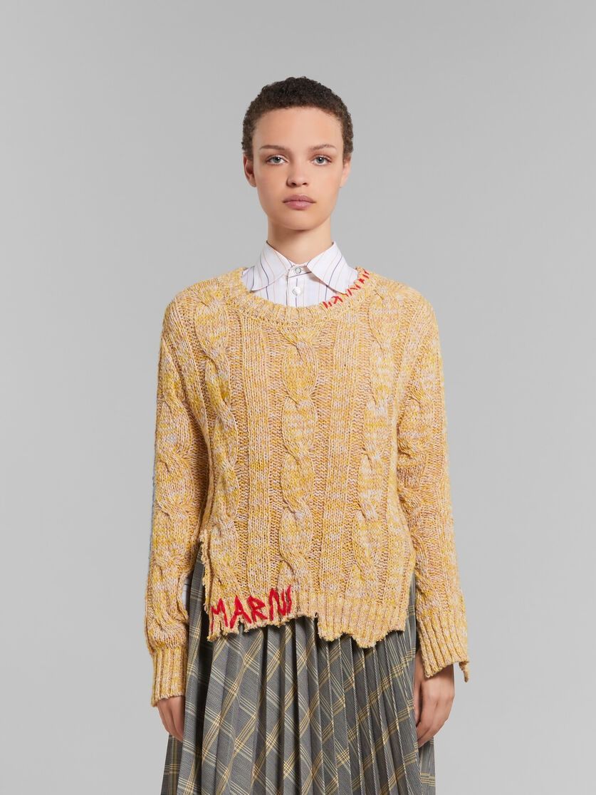 Marni o1w1db10125 Mouline Jumper in Yellow Size XL / US 12-14 / IT 48-50 - 2 Thumbnail