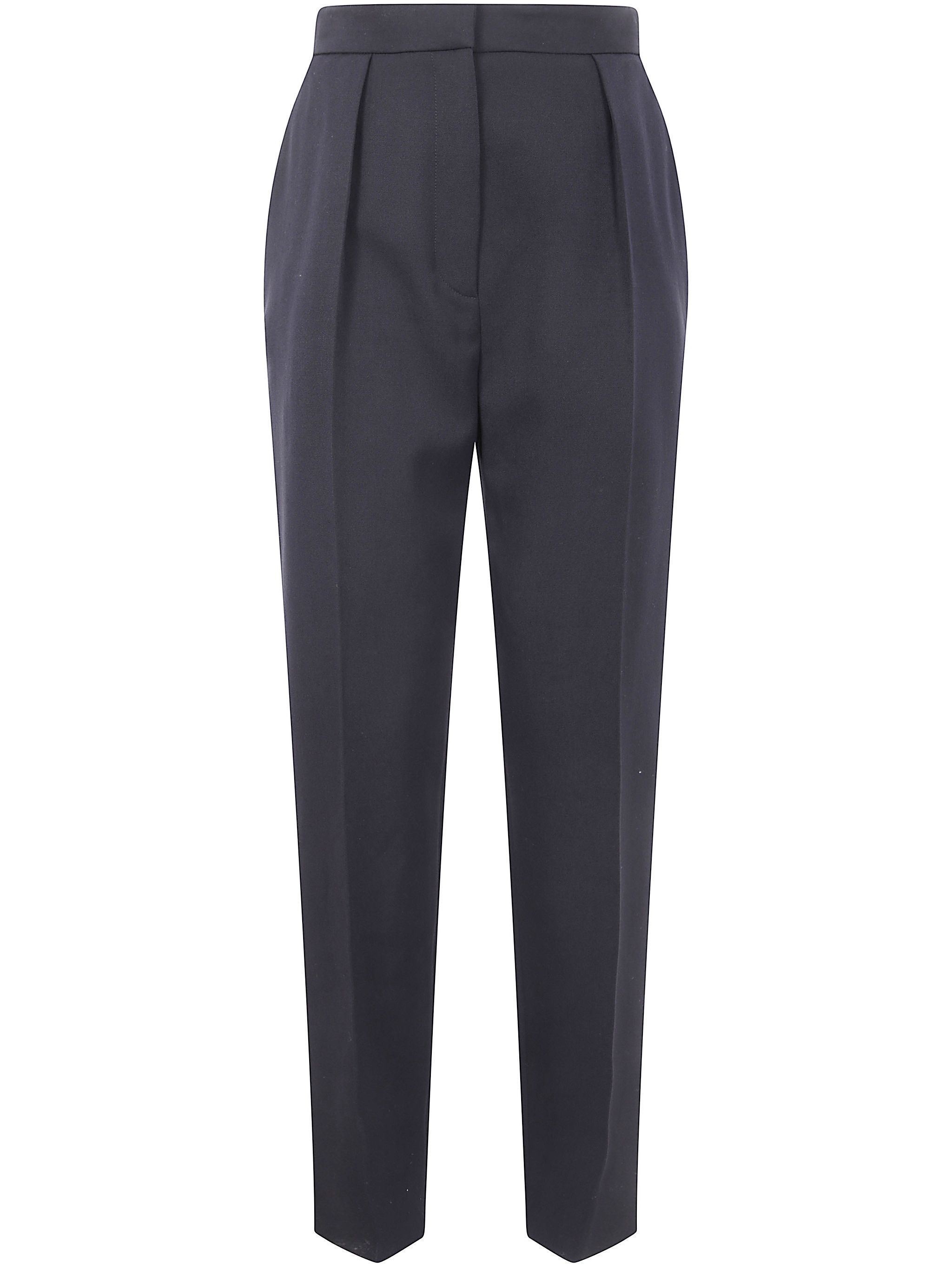 Balmain HIGH WAIST TAILORED GRAIN DE POUDRE PANTS Size 27" / US 4 / IT 40 - 1 Thumbnail