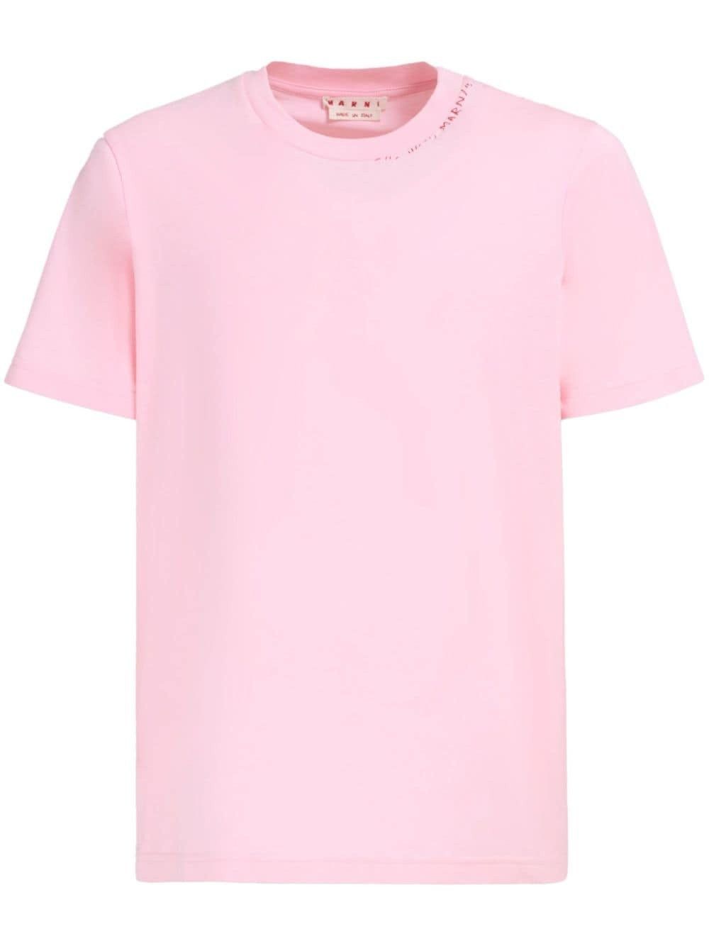 Marni oc11z0525 Floral-Print Cotton T-Shirt in Pink Size US M / EU 48-50 / 2 - 1 Thumbnail