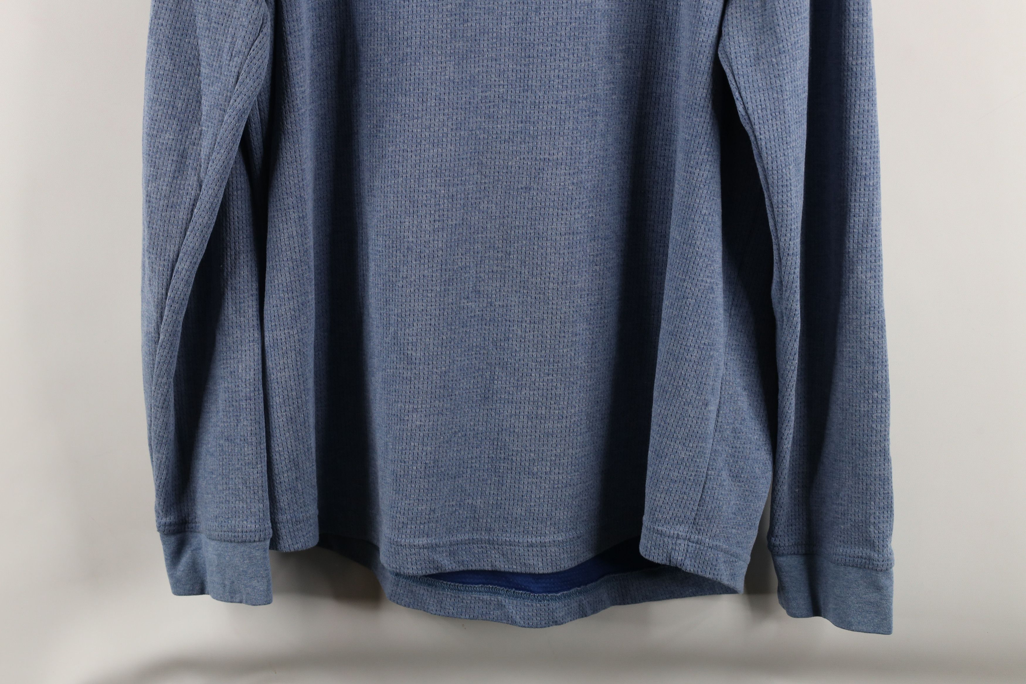 Under Armour × Vintage Under Armour Loose Thermal Waffle Knit Henley T-Shirt Blue Size US L / EU 52-54 / 3 - 11 Thumbnail