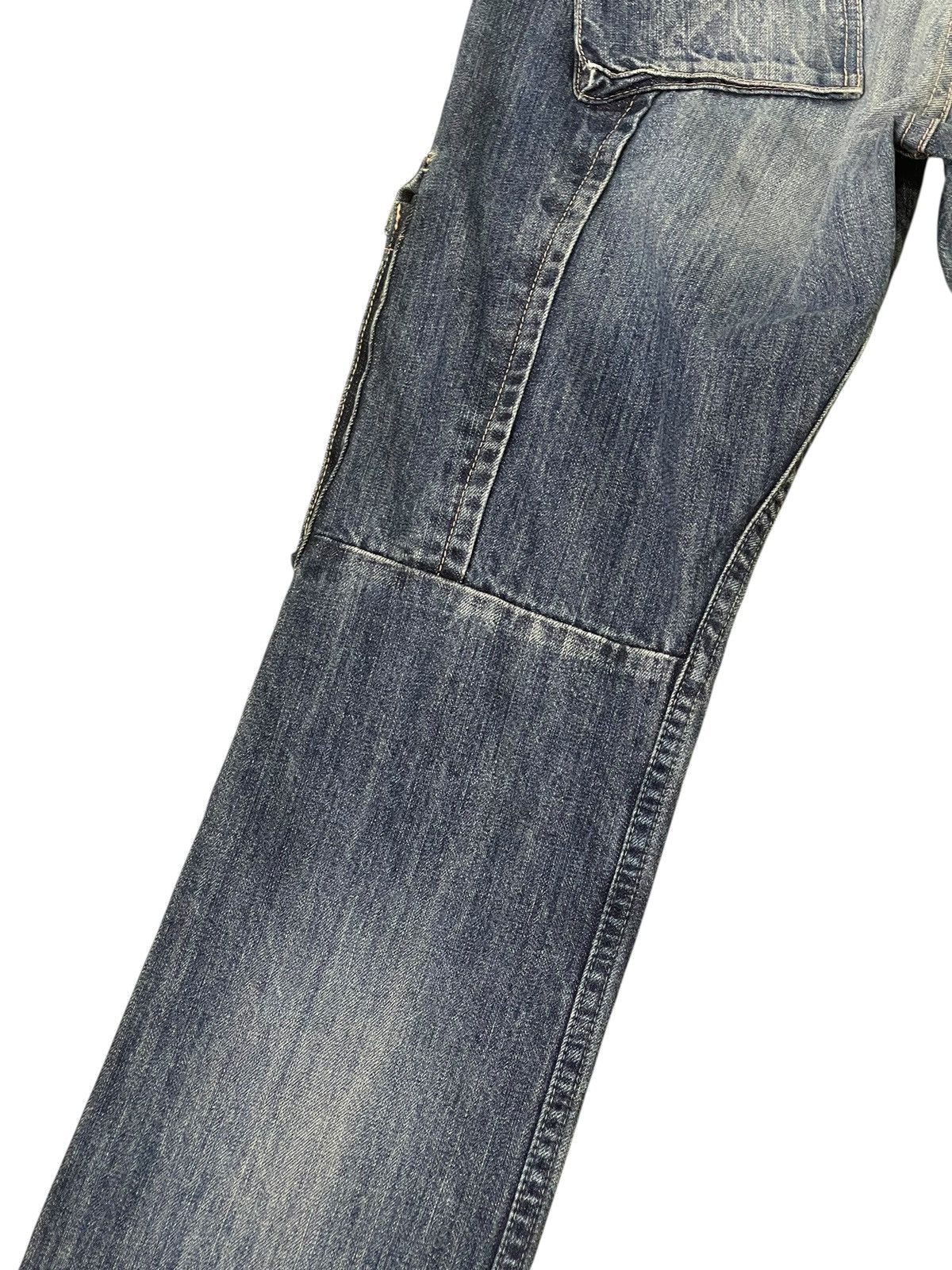 Japanese Brand Cargo Slim Jeans John Bull Faded Denim 1🟦9 Size US 31 - 5 Thumbnail