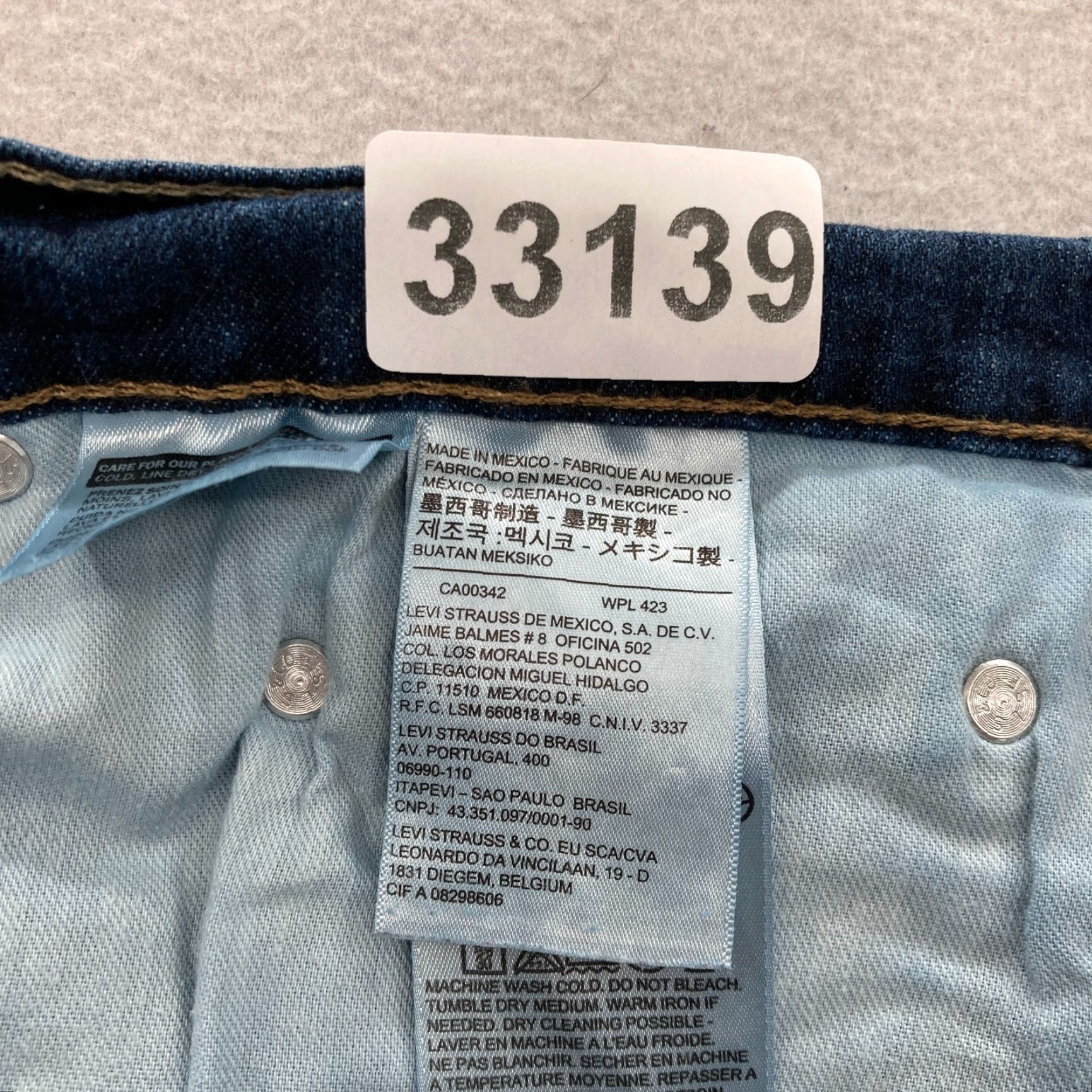 Levi's Levi's 505 Jeans Mens 36x34 Regular Straight Dark Blue Stretch Denim Mid Rise Jeans Size US 36 / EU 52 - 4 Thumbnail