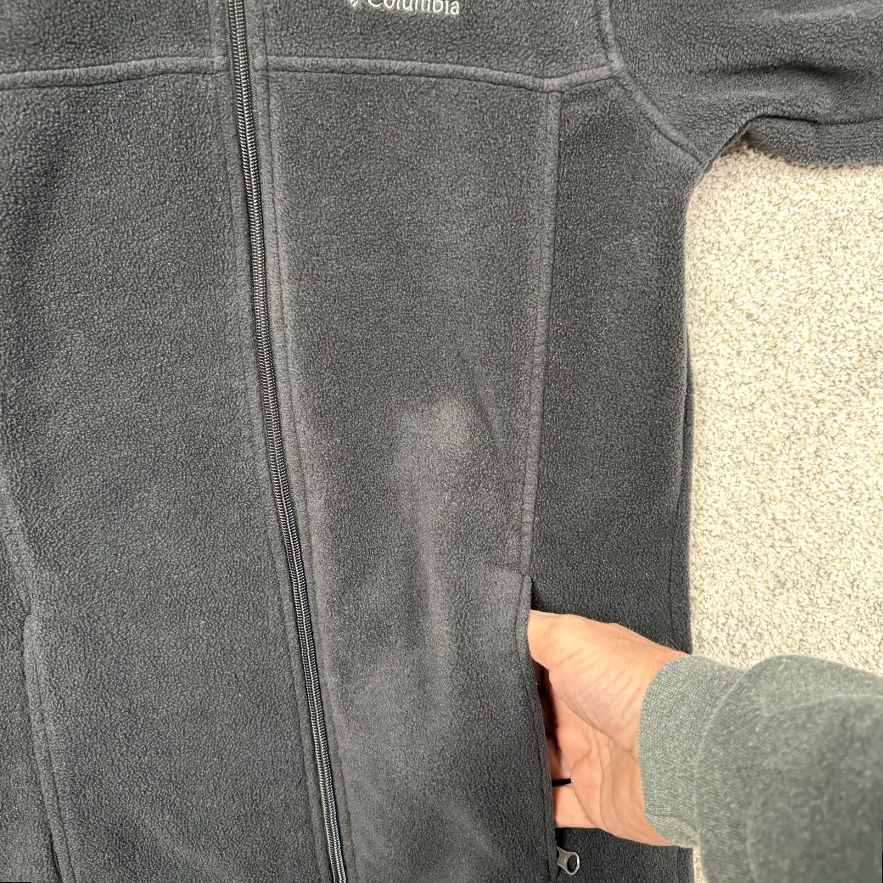 Vintage Columbia Jacket Mens Large Black Full Zip Warm Fleece Outdoor Pockets WB6760 Size US L / EU 52-54 / 3 - 6 Thumbnail