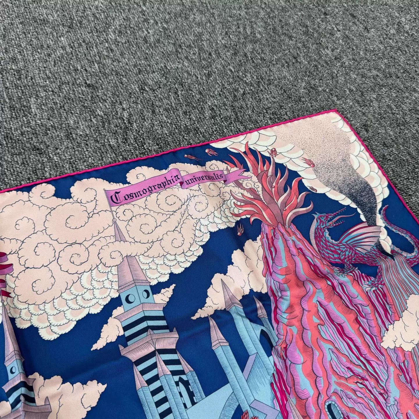 Hermes Hermes Cosmic Atlas Blue-Purple Silk Scarf 90x90 NWT Size ONE SIZE - 4 Thumbnail