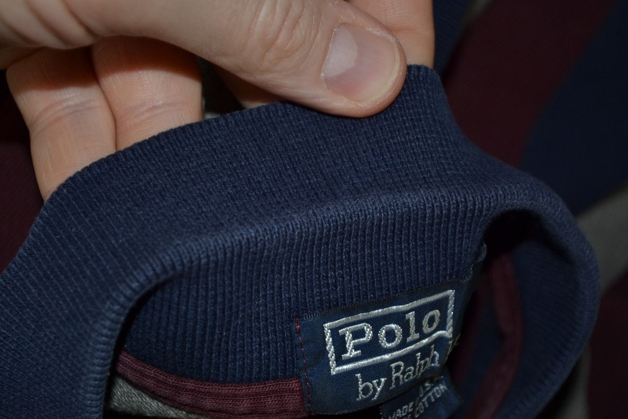 Polo Ralph Lauren Vintage POLO Ralph Lauren Striped Polo Made in USA XL Size US XL / EU 56 / 4 - 8 Thumbnail