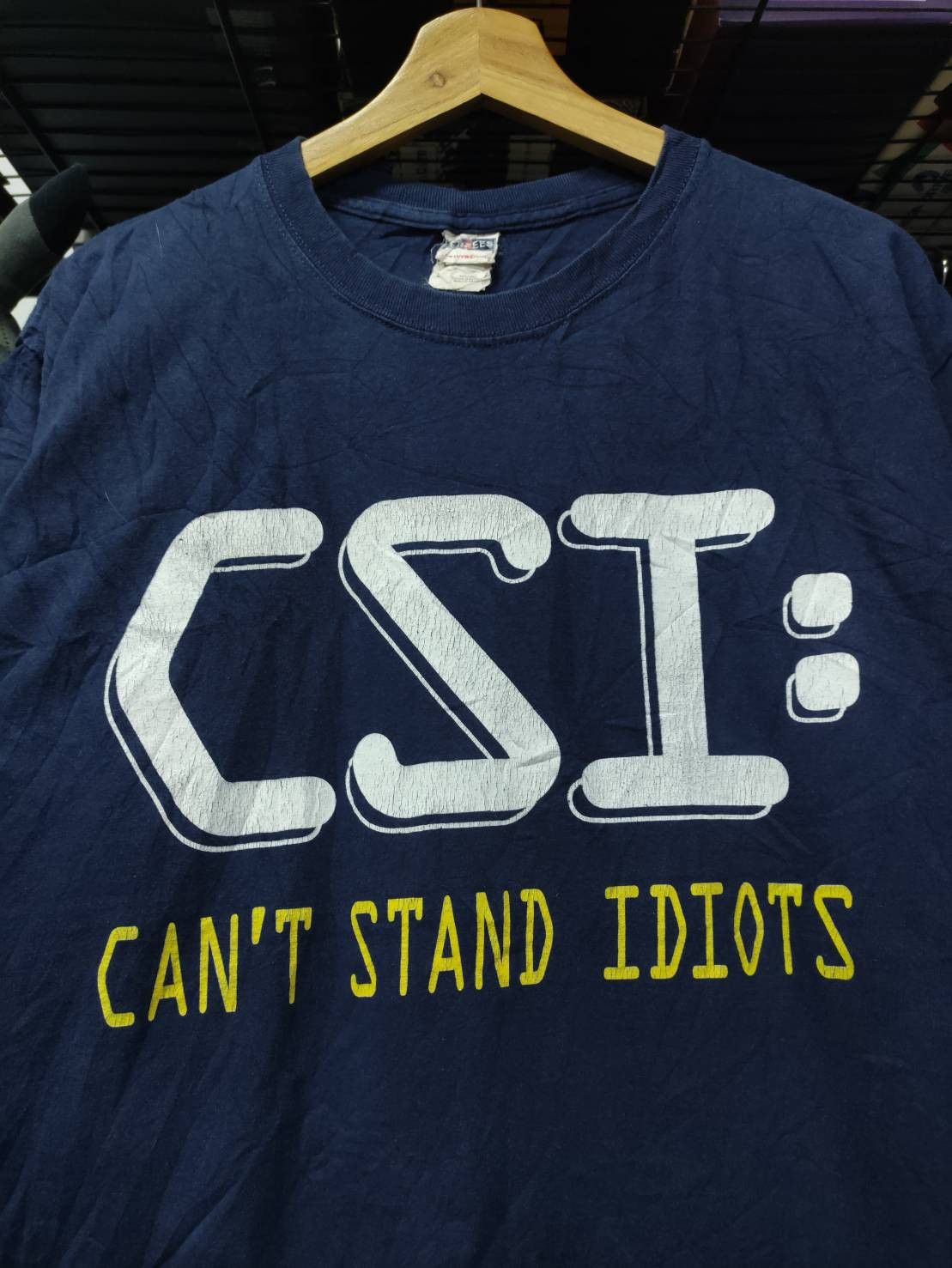 Vintage Vtg 00's CSI: Cant Stand Idiots Parody Funny T-Shirt Size US XL / EU 56 / 4 - 1 Thumbnail