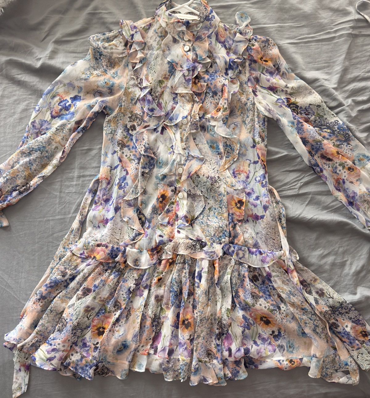 Zimmermann Zimmermann Tama Ruffle Mini Dress – Size 1 Size S / US 4 / IT 40 - 1 Thumbnail