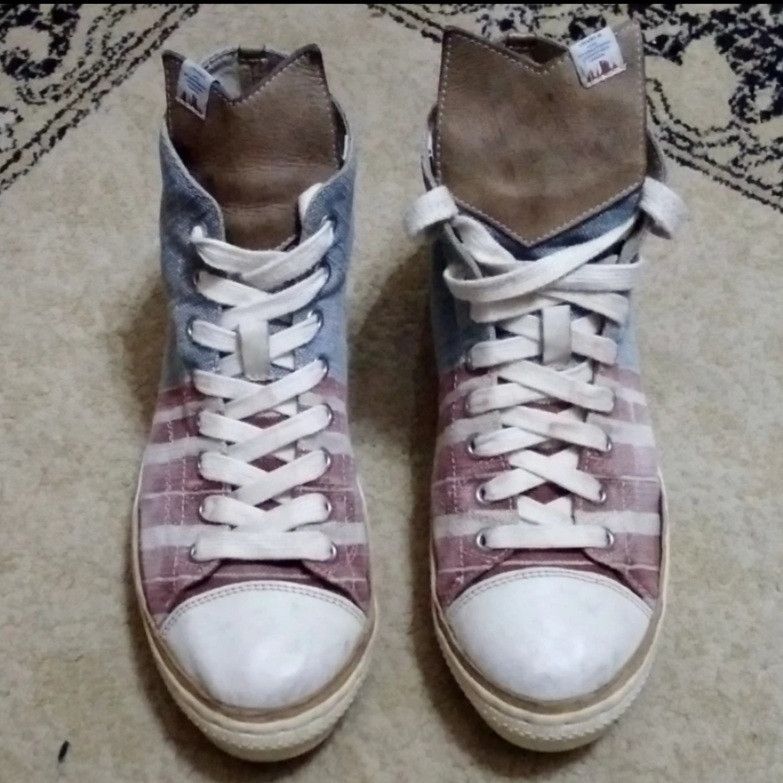 Visvim Visvim Lauda Stripe Folk Natural Dye Skagway hi top sneakers Size US 8 / EU 41 - 6 Thumbnail