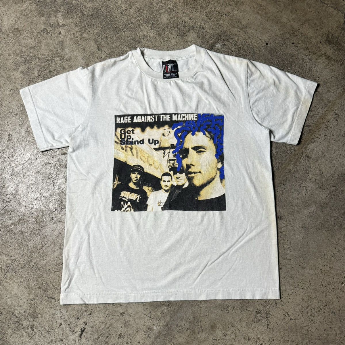 image of Band Tees x Swag Rage Against The Machines in White, Men's (Size XL)