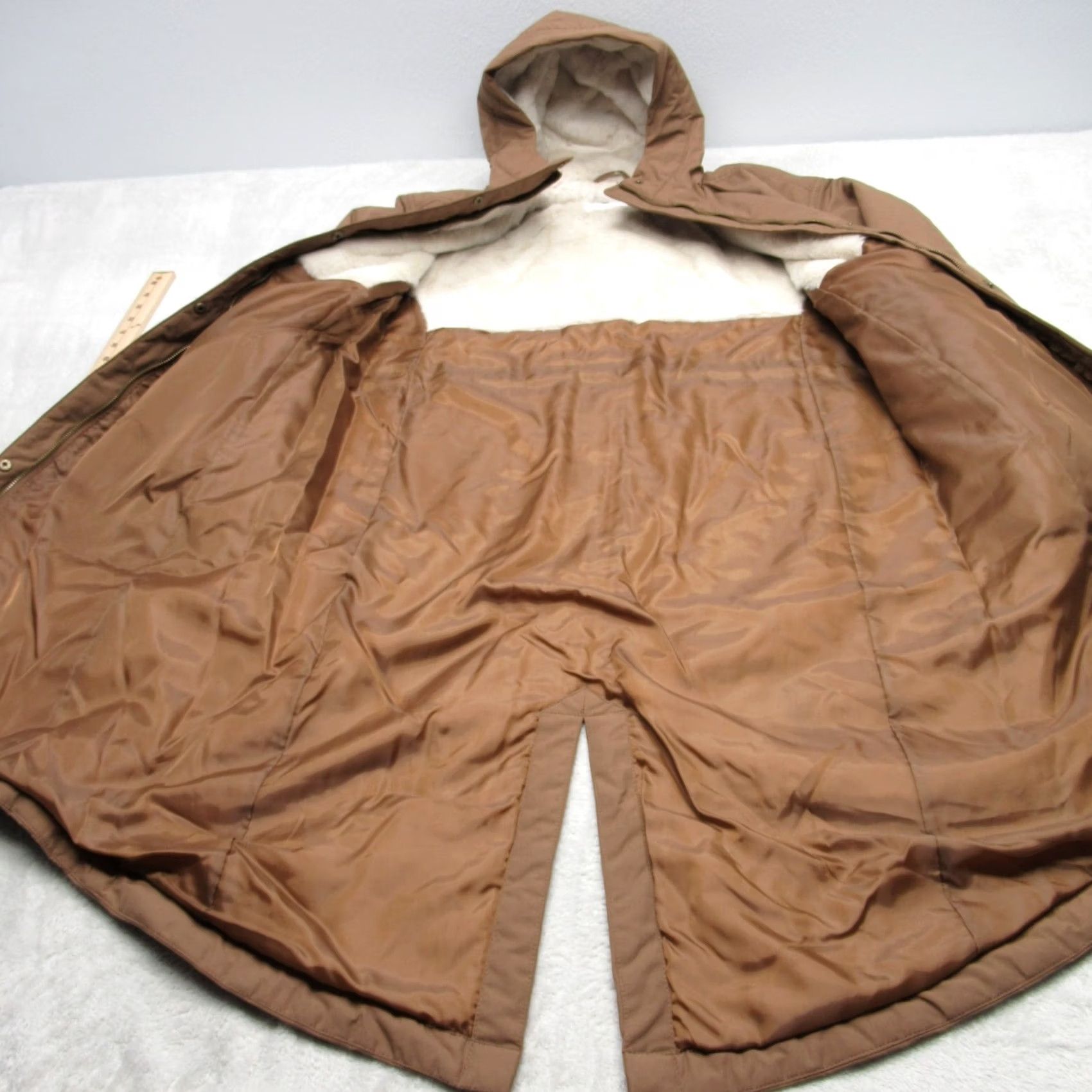 Old Navy VINTAGE Old Navy Coat Women XS Brown Water Resistant Faux Fur Lined Hood 43" Jacket NEW Size XS / US 0-2 / IT 36-38 - 2 Thumbnail