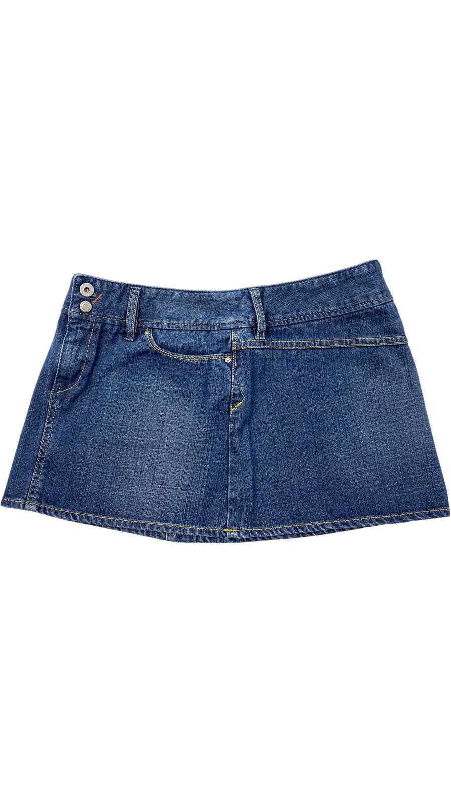 Diesel 🔥LASTDROP🔥 Vintage Y2K Diesel D Letter Zip Pocket Mini Skirt Size 29" - 4 Thumbnail