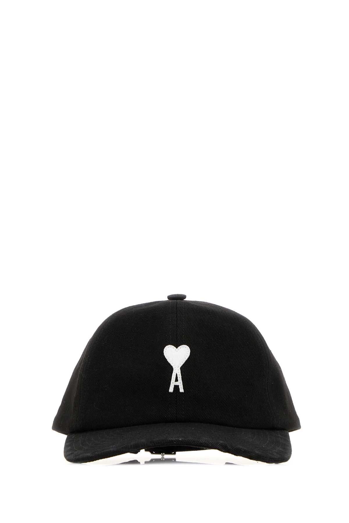 AMI Black Cotton Baseball Cap Size ONE SIZE - 1 Thumbnail